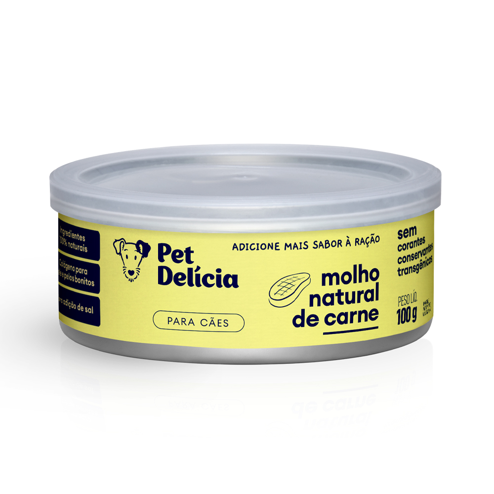 Molho Natural Pet Delícia Carne para Cães 100 g